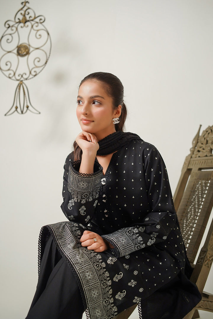 Cotton Printed 3 Pc Suit - Wear Ochre