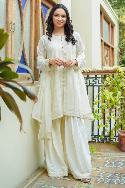 Chiffon Embroidered 3 Pc Suit