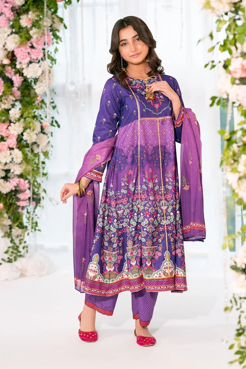 Best Herringbone Digital Printed 3 Pc Suit - Wear Ochre -