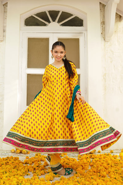 Charmeuse Printed 3 Pc Suit