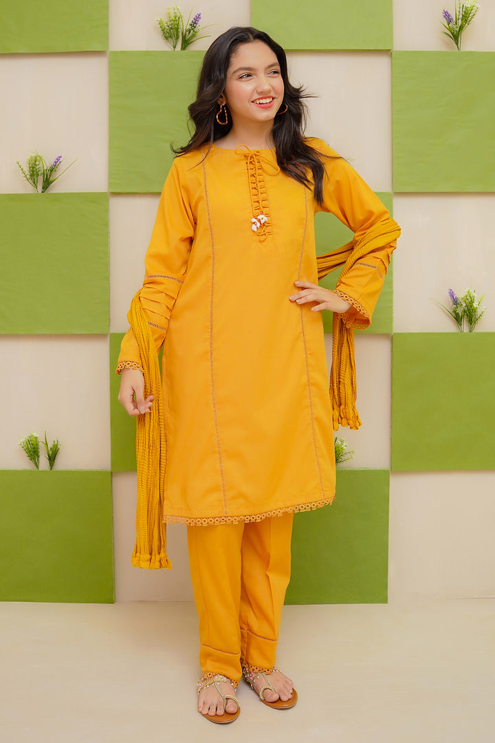 Cotton 3 Pc Suit - Wear Ochre