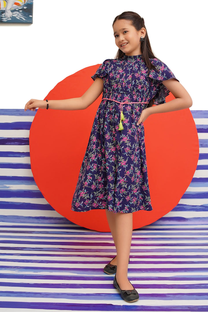 Printed Boski Linen Midi Dress - Wear Ochre