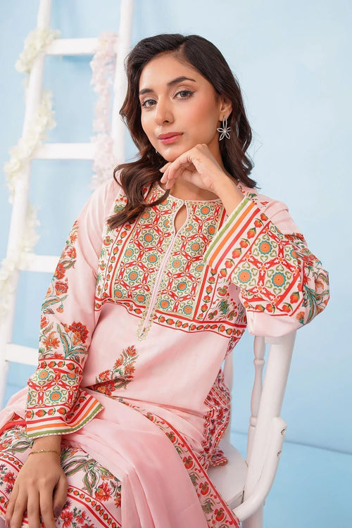 Best Women's Poly Lawn Digital Printed 3 Pc Suit - Wear Ochre -