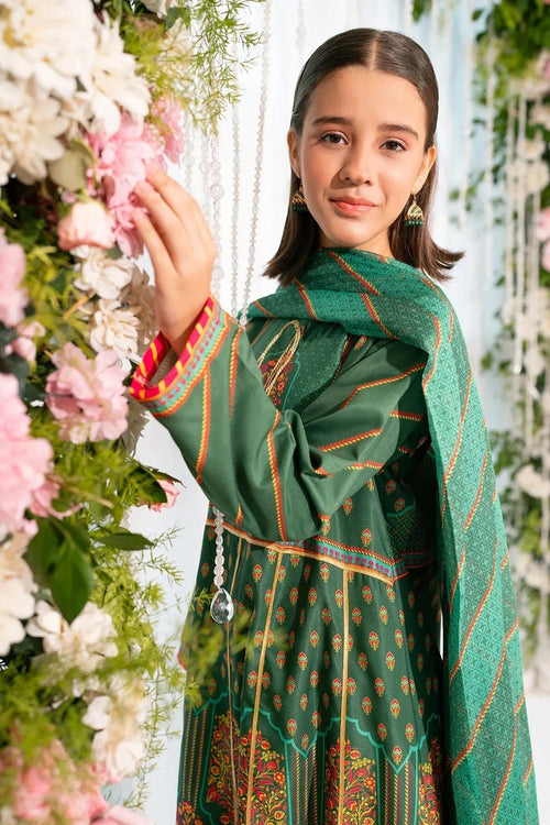 Best Herringbone Digital Printed 3 Pc Suit - Wear Ochre -