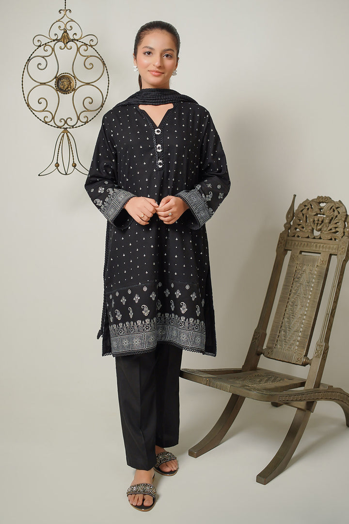 Cotton Printed 3 Pc Suit - Wear Ochre
