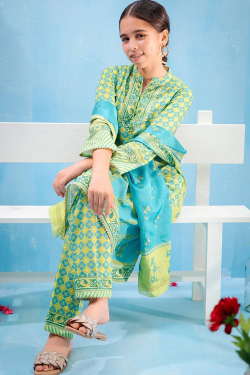 Best Swiss Lawn Digital Printed 3 Pc Suit - Wear Ochre -