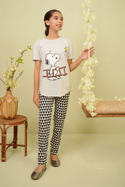 Printed Jersey Tights (Triangle)