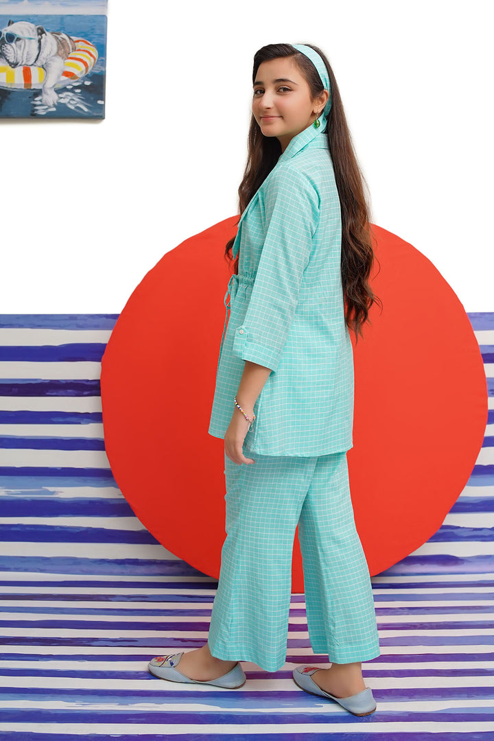Chequered Cotton 2 Pc Suit - Wear Ochre