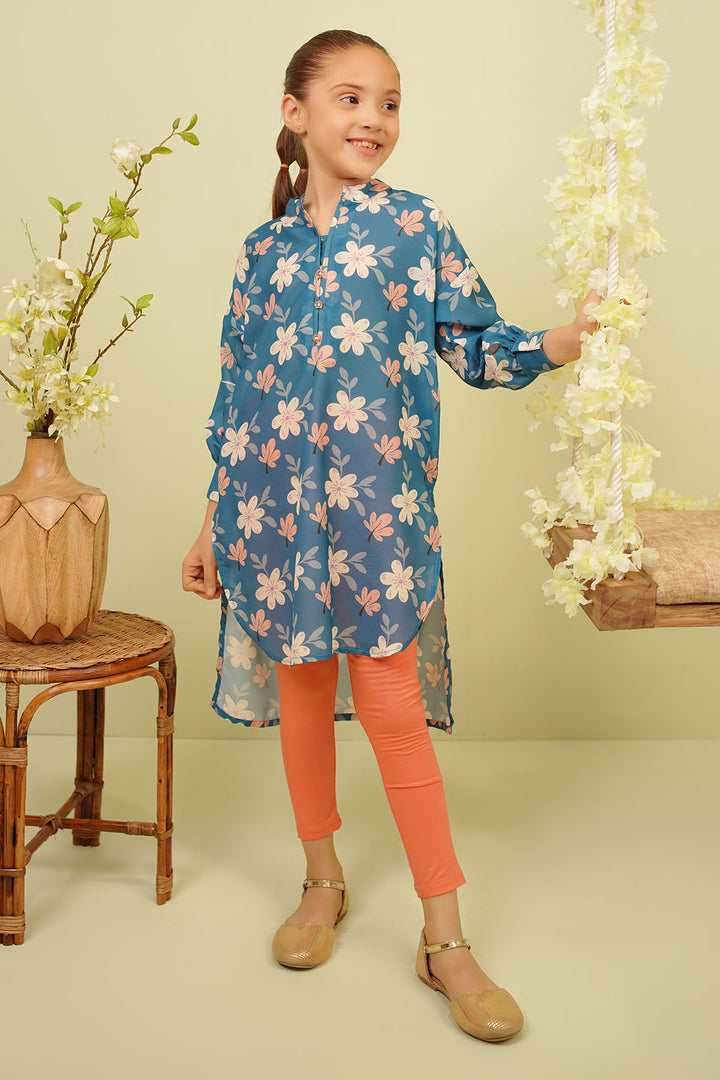 Swiss Lawn Printed Kurta - Wear Ochre