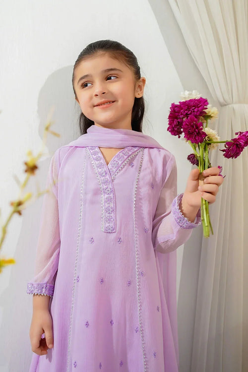Best Chiffon Embroidered 3 Pc Suit - Wear Ochre -