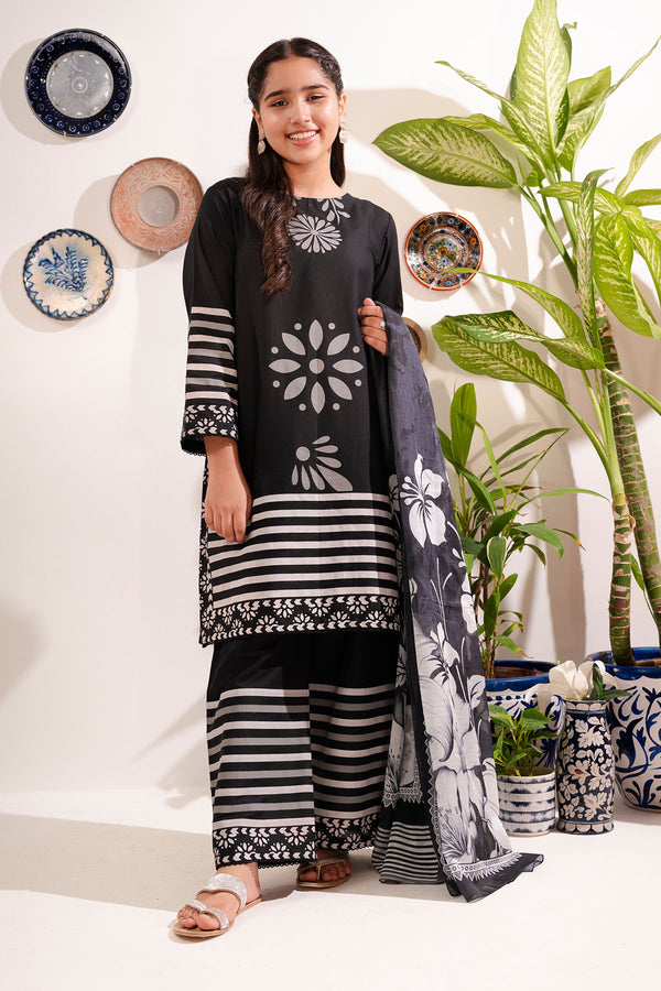 Cotton Printed 3 Pc Suit
