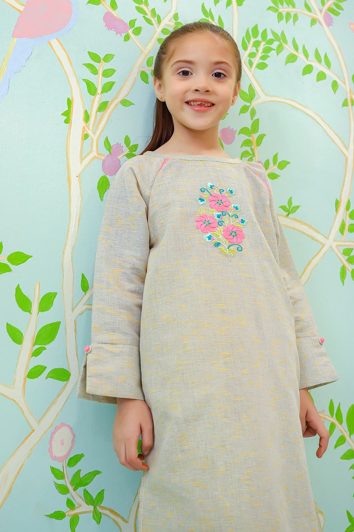 Khaddar Embroidered 2 Pc Suit - Wear Ochre