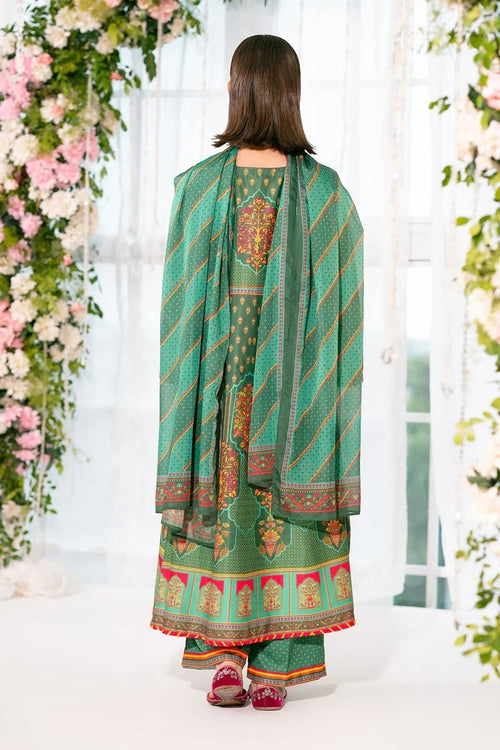Best Herringbone Digital Printed 3 Pc Suit - Wear Ochre -