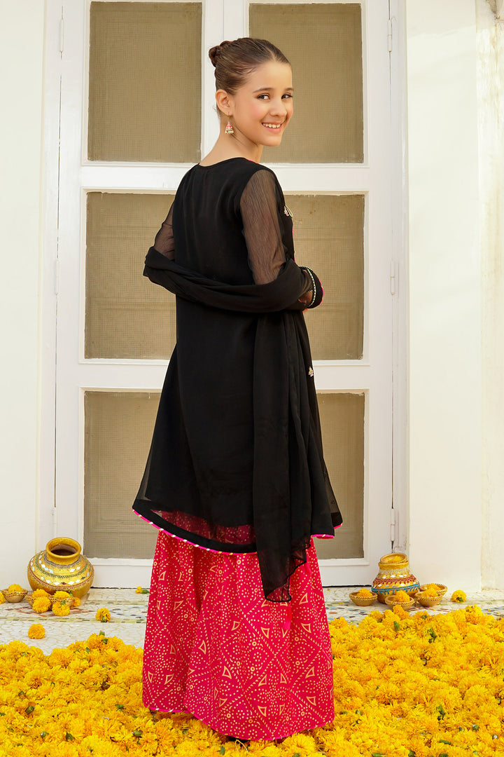 Chiffon Hand Adda Work 3 Pc Suit - Wear Ochre