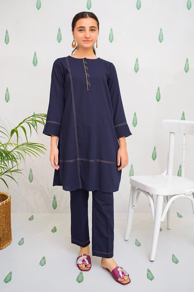 Cotton Embellished 2 Pc Suit