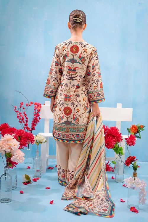 Best Swiss Lawn Digital Printed 3 Pc Suit - Wear Ochre -