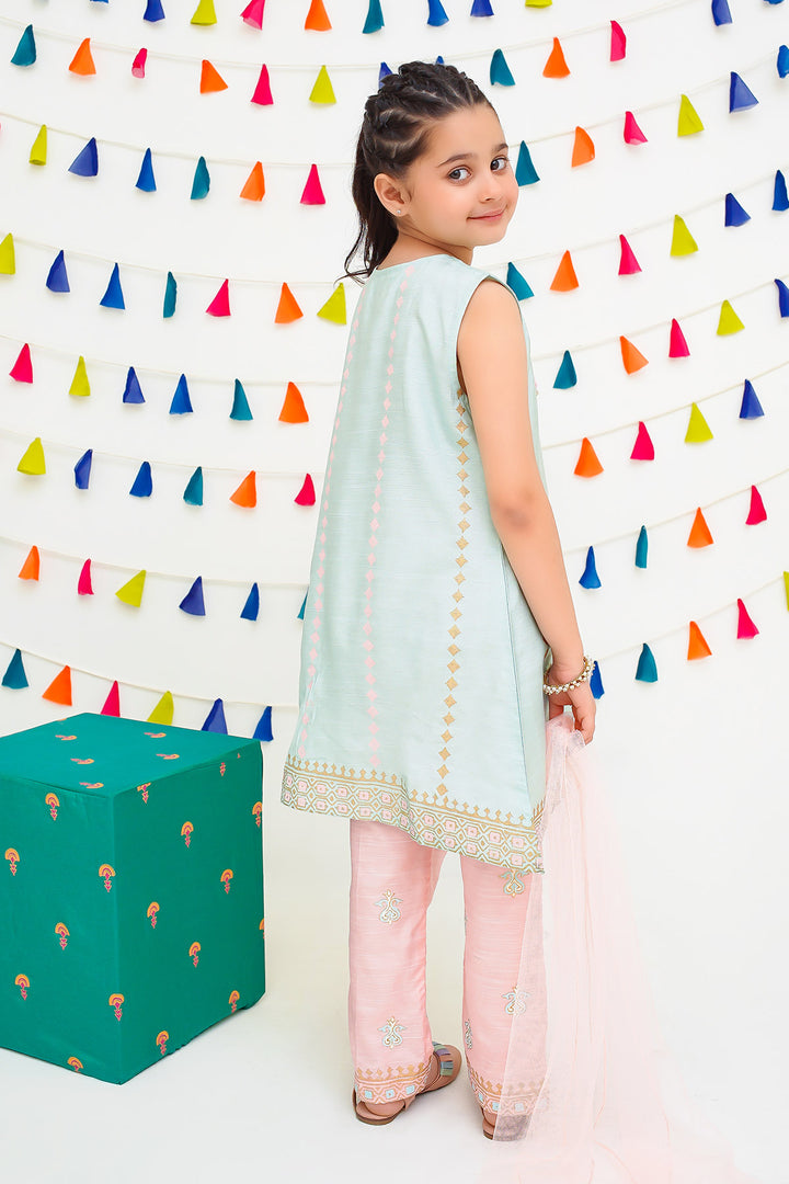 Cotton Silk Printed 3 Pc Suit - Wear Ochre