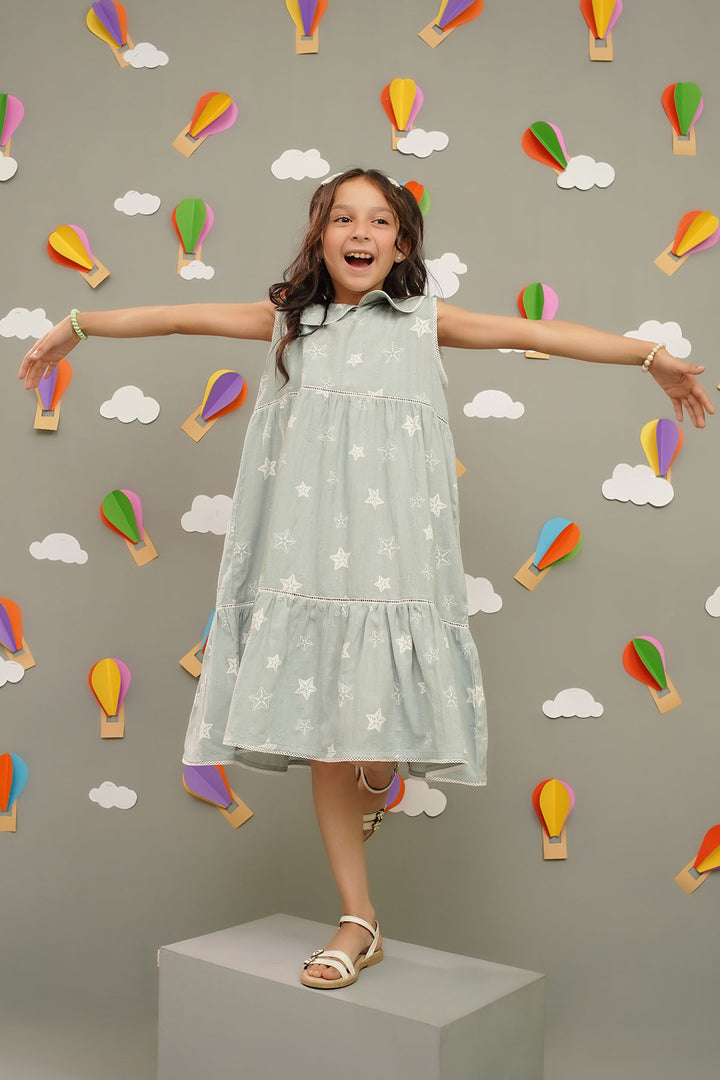 Printed Chambray Dress - Wear Ochre