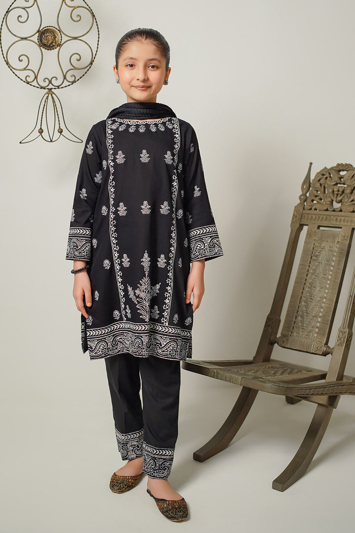 Cotton Printed 3 Pc Suit - Wear Ochre