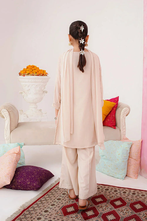 Best Chiffon Embroidered 3 Pc Suit - Wear Ochre -