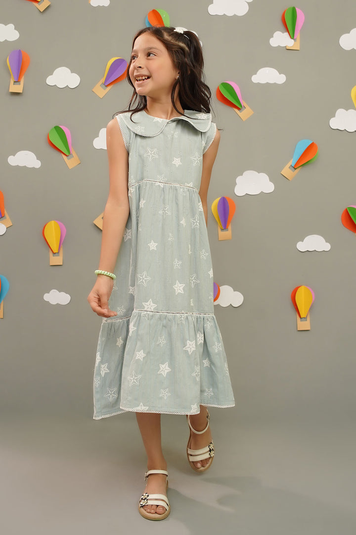 Printed Chambray Dress - Wear Ochre