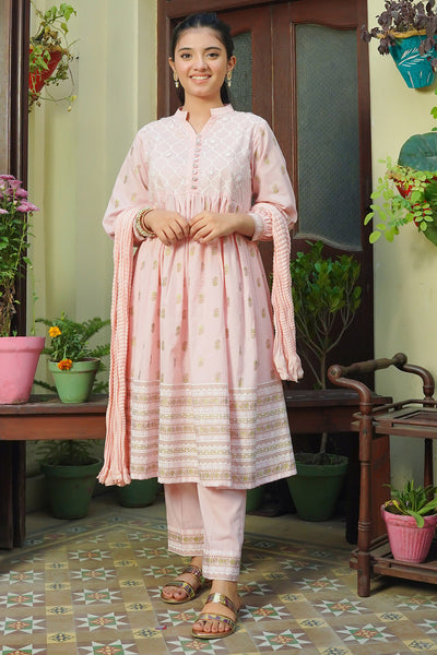 Cotton Printed 3 Pc Suit