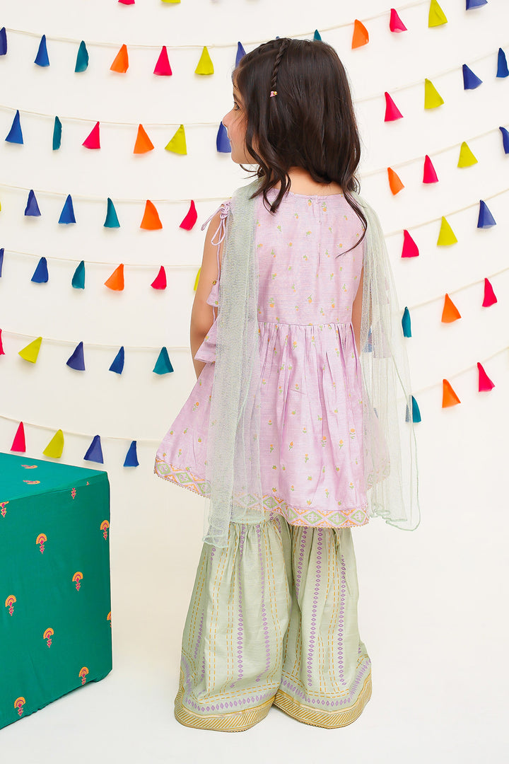 Cotton Silk Printed 3 Pc Suit - Wear Ochre
