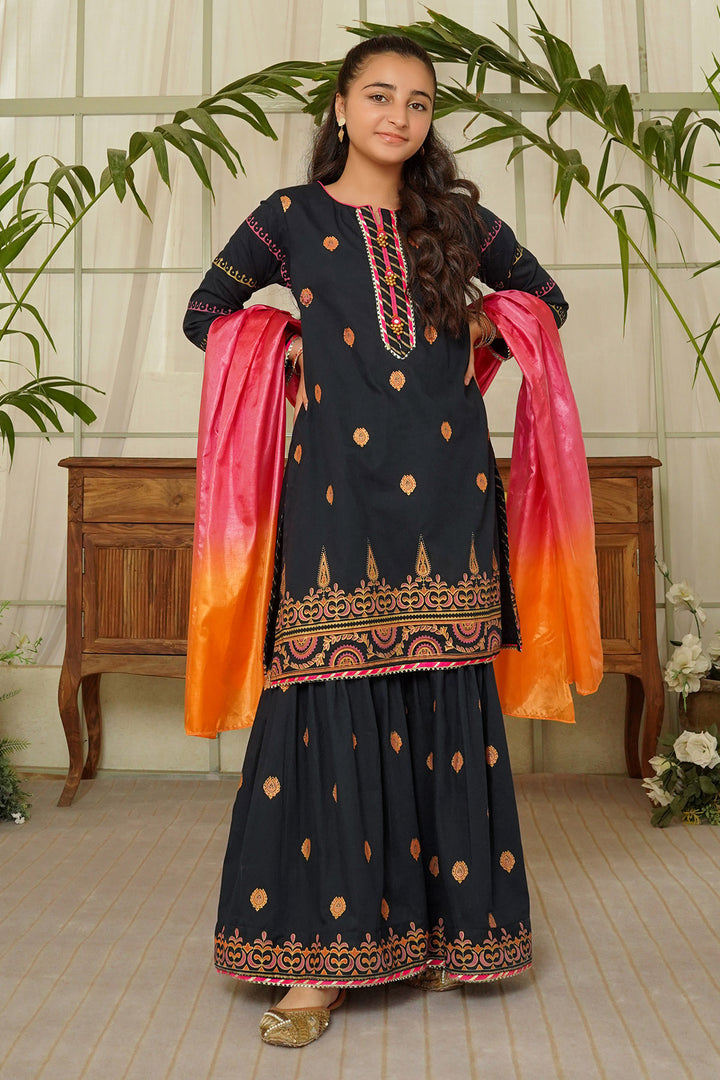 Cotton Printed 3 Pc Suit - Wear Ochre
