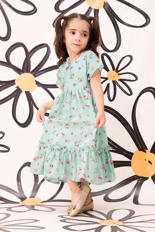 Best Printed Georgette Dress - Wear Ochre -
