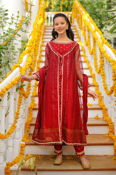 Khaddi Net Hand Adda Work 3 Pc Suit
