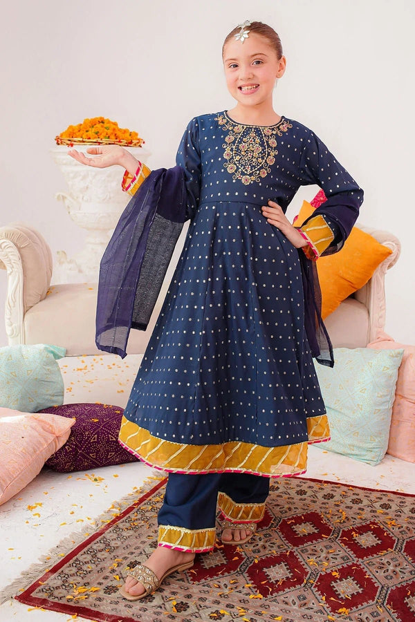 Best Cotton Jacquard Hand Adda Work 3 Pc Suit - Wear Ochre -