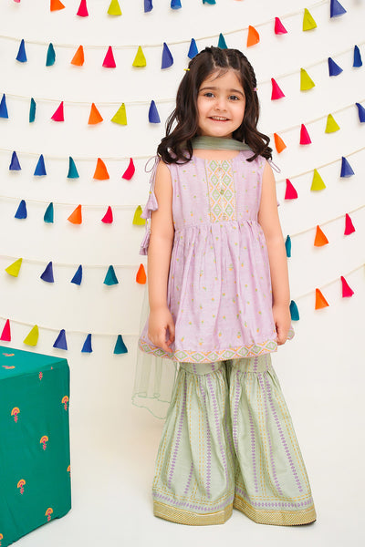 Cotton Silk Printed 3 Pc Suit