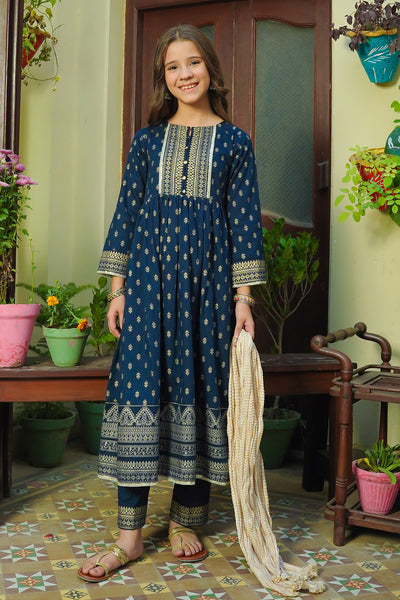 Cotton Printed 3 Pc Suit