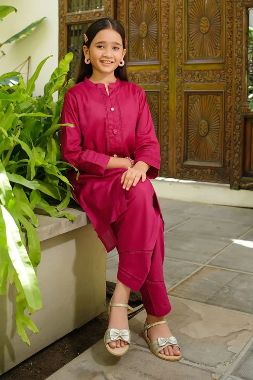 Best Dobby Cotton Embellished 2 Pc Suit - Wear Ochre -