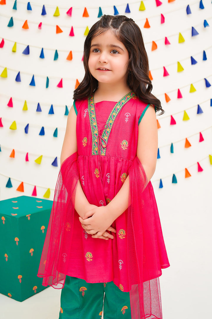 Cotton Silk Printed 3 Pc Suit - Wear Ochre