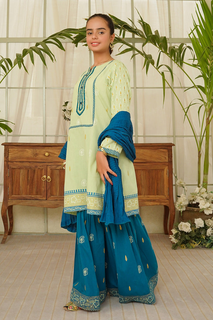 Cotton Printed 3 Pc Suit - Wear Ochre