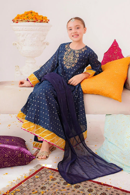 Best Cotton Jacquard Hand Adda Work 3 Pc Suit - Wear Ochre -