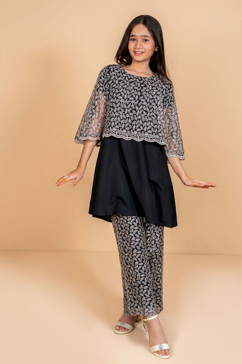Net Embroidered 2 Pc Suit