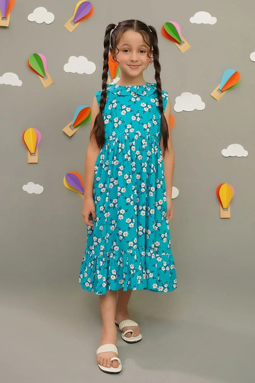 Printed Boski Linen Dress - Wear Ochre