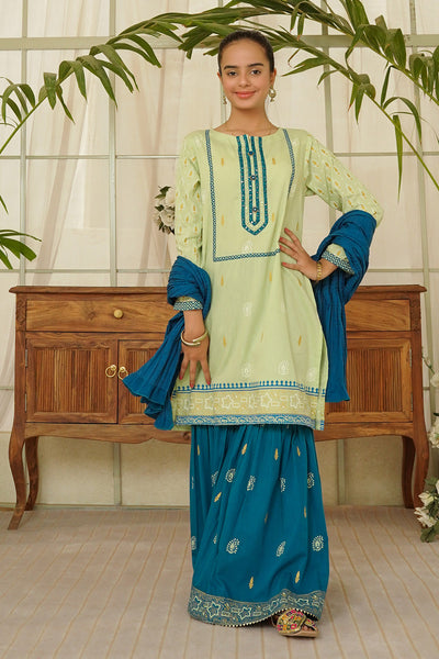 Cotton Printed 3 Pc Suit
