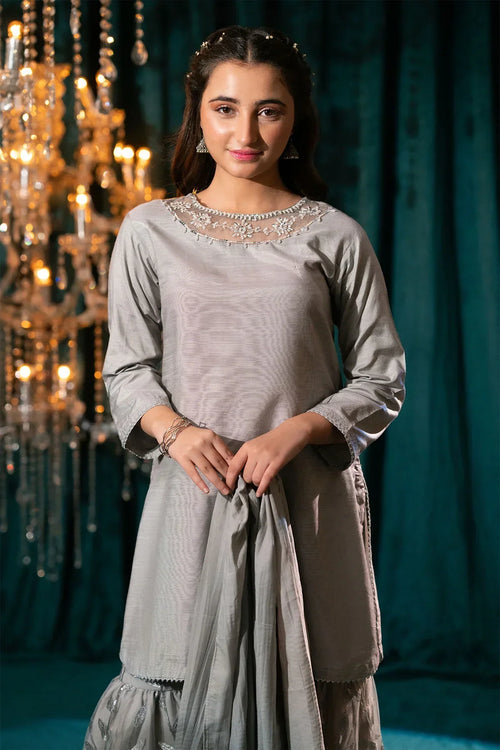 Best Cotton Silk Hand Adda Work 3 Pc Suit - Wear Ochre -