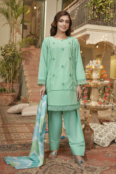 Chikankari Embroidered 3 Pc Suit