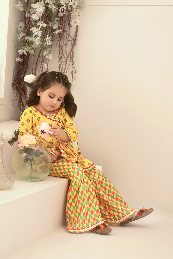 Herringbone Digital Printed 2 Pc Suit - Wear Ochre