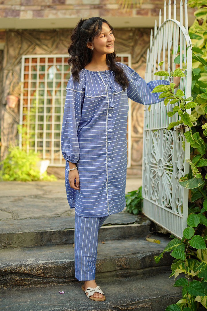 Chambray Cotton 2 Pc Suit - Wear Ochre