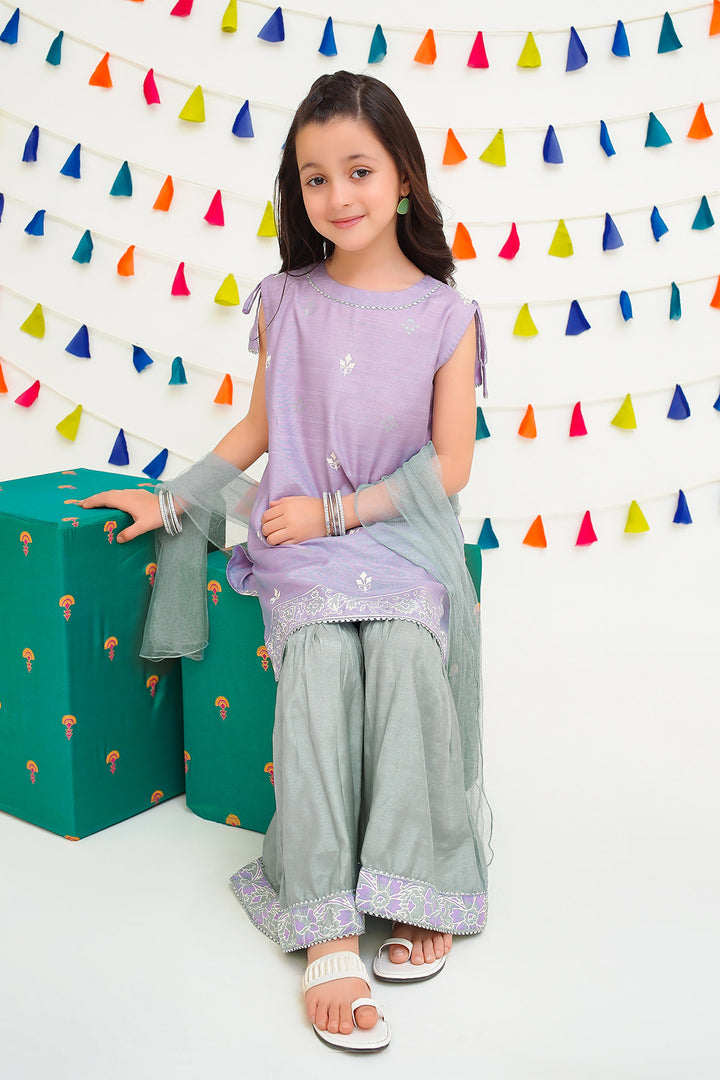 Cotton Silk Printed 3 Pc Suit - Wear Ochre