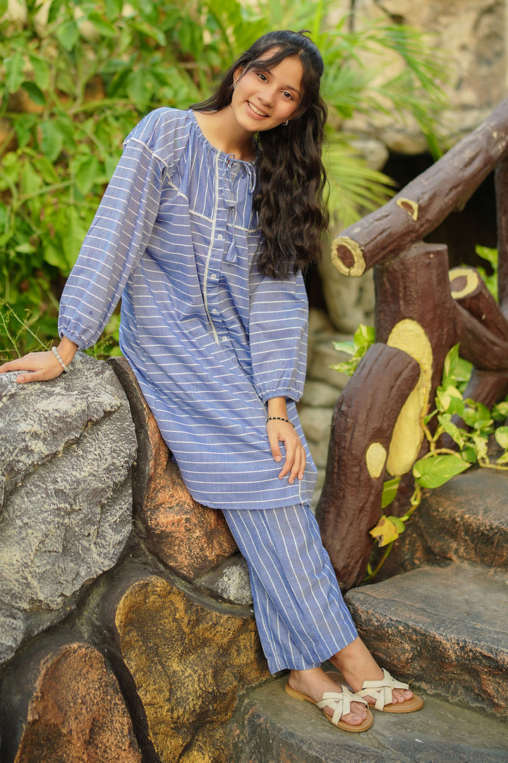 Chambray Cotton 2 Pc Suit - Wear Ochre
