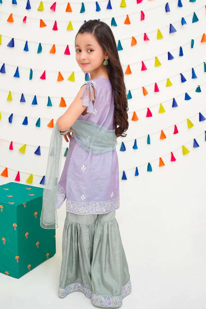 Cotton Silk Printed 3 Pc Suit - Wear Ochre