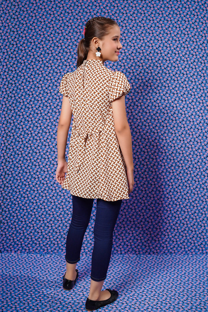 Printed Georgette Top - Wear Ochre