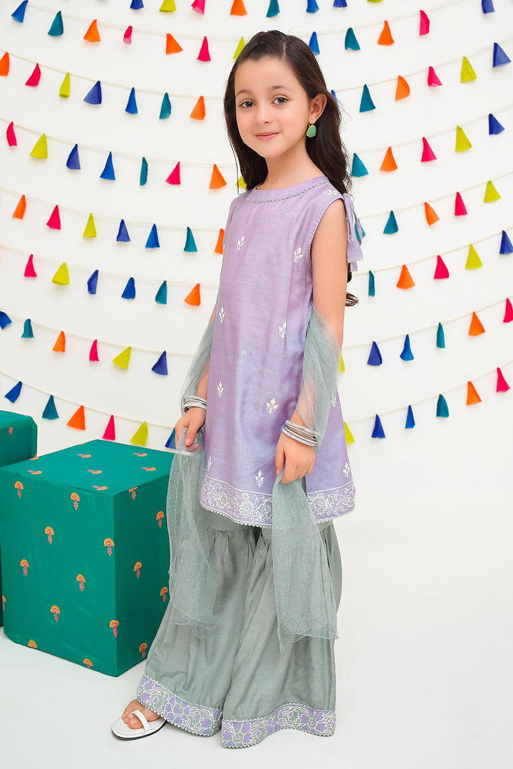 Cotton Silk Printed 3 Pc Suit - Wear Ochre