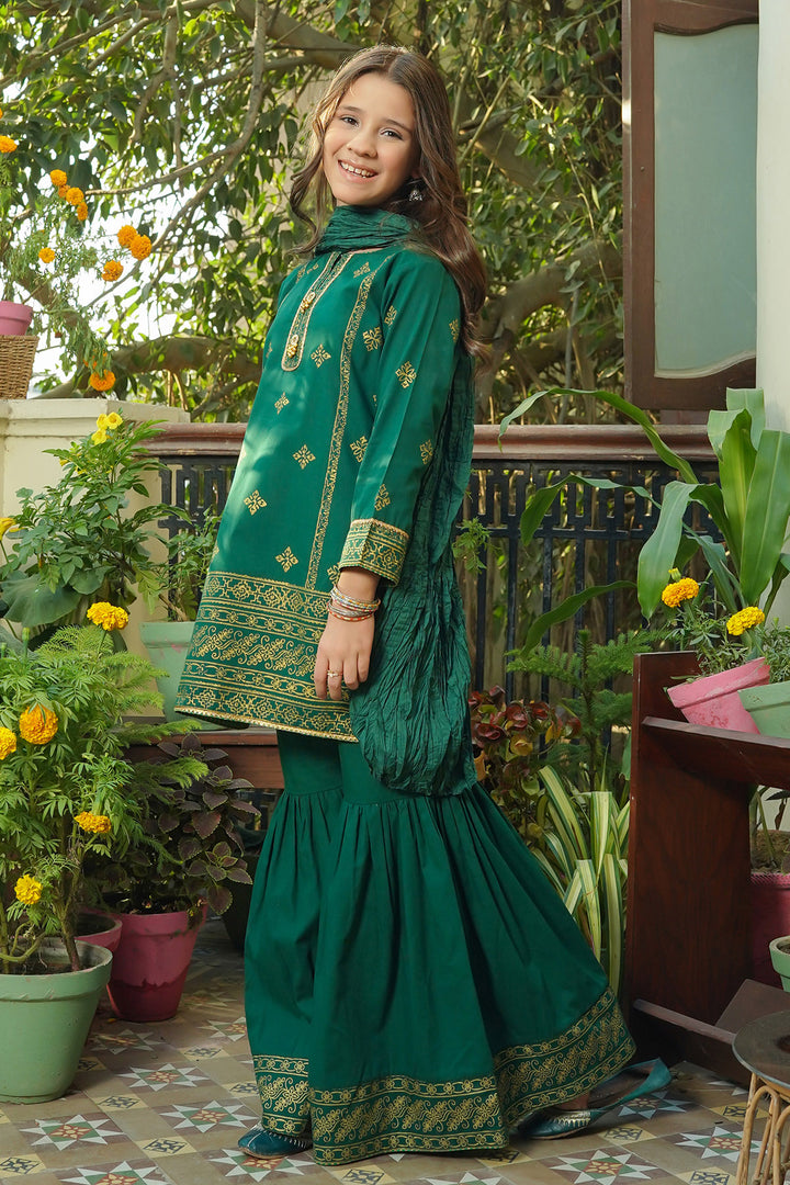 Cotton Printed 3 Pc Suit - Wear Ochre